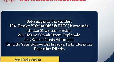 Van'a 252 yeni hekim atandı