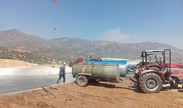 Vatandaşlar yangın için seferber oldular