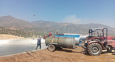 Vatandaşlar yangın için seferber oldular