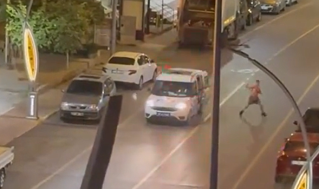 Yalova'da bıçakla yoldan geçen araçlara saldıran zanlı yakalandı