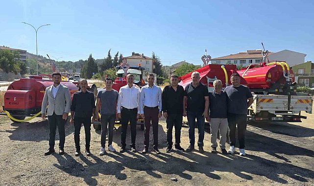 Yangın söndürme tankerleri köylere teslim edildi
