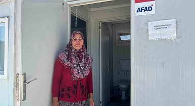Yangın sonrası kurulan konteynır kentte rahat ve güvenli hayat