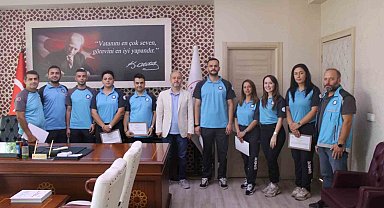 Yangında görev alan UMKE ekibine teşekkür belgesi
