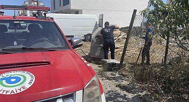 Yanıcı malzeme çöp konteynerinde yangın çıkardı