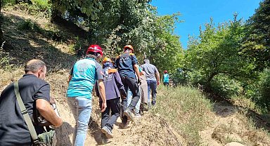 Yaşadığı dağlık alanda rahatsızlanan yaşlı kadın için ekipler seferber oldu