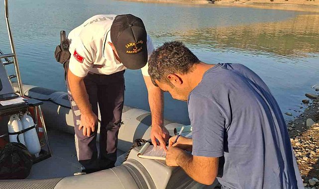 Yasak ağ ile balık tutan şahsa ceza
