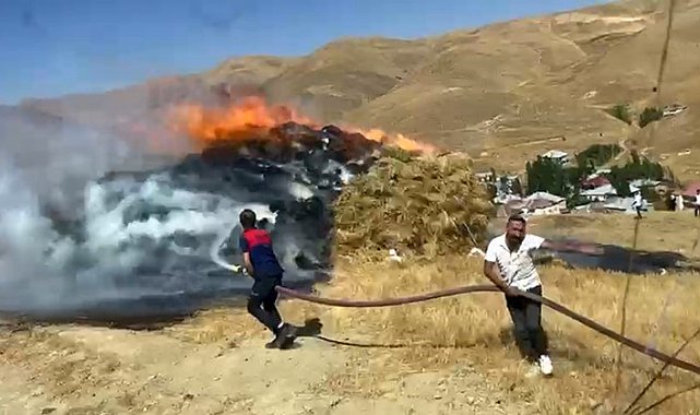 Yüksekova'da anız yangını: "4 bin bağ ot kül oldu"