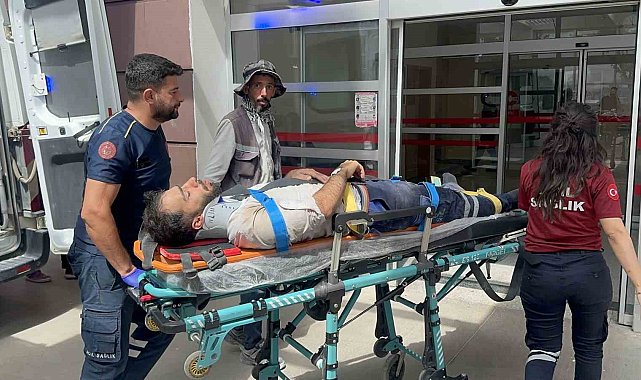 Yüksekten düşen işçi yaralandı