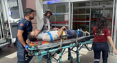 Yüksekten düşen işçi yaralandı