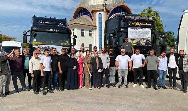 16 yıl hapis alan tır şoförünün arkadaşlarından tır konvoyu