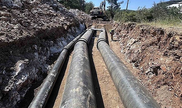 21,5 kilometre arızalı isale hattının 8.5 kilometresi tamamlandı