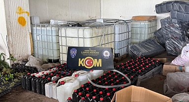 Adana merkezli beş ilde 16 ton kaçak etil alkol ele geçirildi