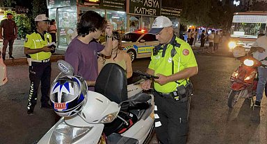 Adana'da 46 motosiklet sürücüsüne 357 bin lira ceza kesildi