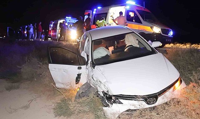 Aksaray'da otomobil, hafif ticari araca çarptı: 4 yaralı