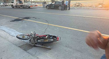 Aksaray'da otomobil ile motosiklet çarpıştı: 1 ağır yaralı