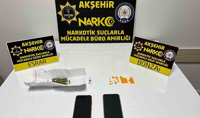 Akşehir'de 2 kişi uyuşturucudan tutuklandı