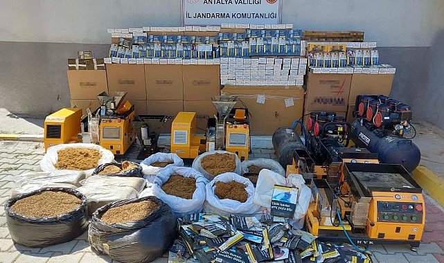 Alanya'da kaçak tütün operasyonu