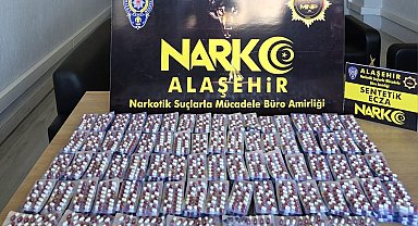 Alaşehir'de 4 bin 191 sentetik hap ele geçirildi