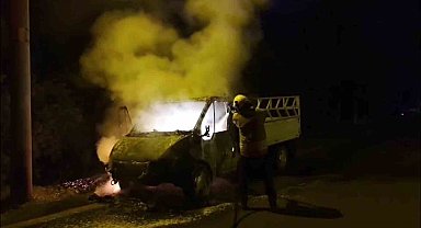 Alevlere teslim olan kamyonet kullanılmaz hale geldi