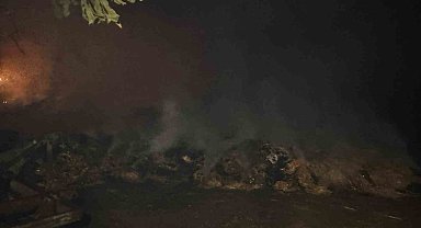 Alevlerin arasında kalan mahallede soğutma çalışmaları gece boyunca devam etti