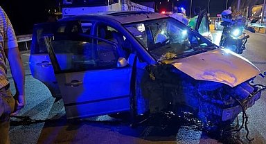 Amasya'da otomobil bariyere çarptı: 1 ölü, 3 yaralı