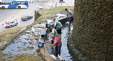 Ankara Keçiören Şelalesi sonbahar bakımında