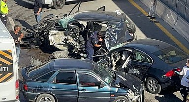Ankara'da zincirleme trafik kazası: 4 yaralı