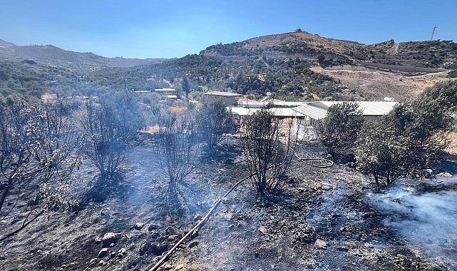 Antakya'da bahçe yangını