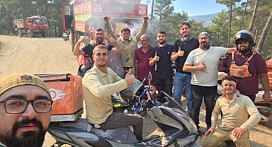 Antalya'daki yangınlarda motokuryelerden ücretsiz lojistik destek