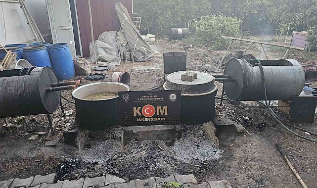 Arsuz'da sahte içki operasyonu