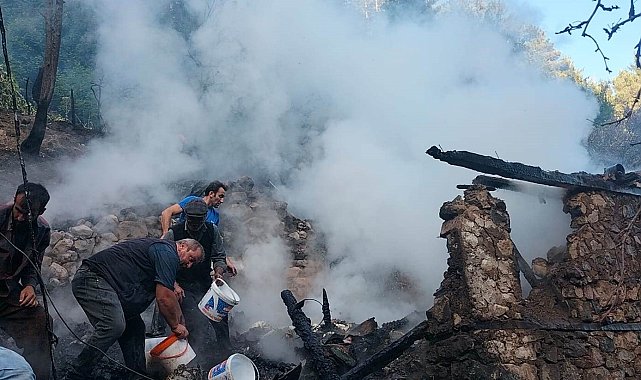 Artvin Yusufeli'de yangın: Ev, ahır ve samanlık kül oldu