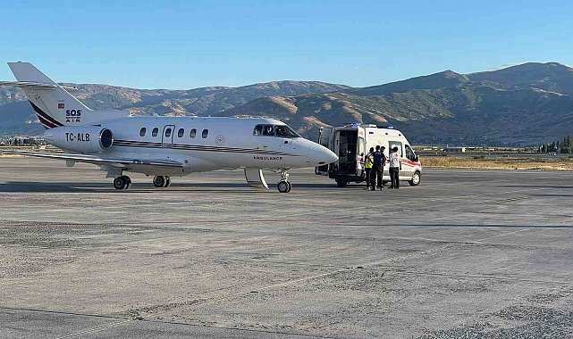 Astım ve hipertansiyon hastası, uçak ambulansla Ankara'ya sevk edildi