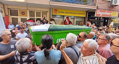 Aydın'da gazeteci Yazıcı'yı meslektaşları son yolculuğuna uğurladı