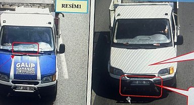 Aynı aracın üzerinde oynama yapıp, izini kaybettirmeye çalıştı