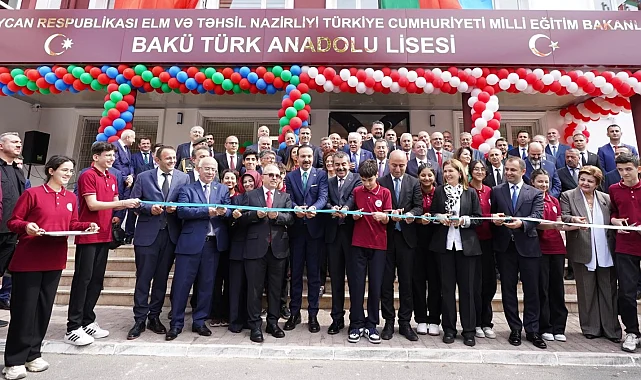Azerbaycan'da Bakü Türk Anadolu Lisesi törenle açıldı