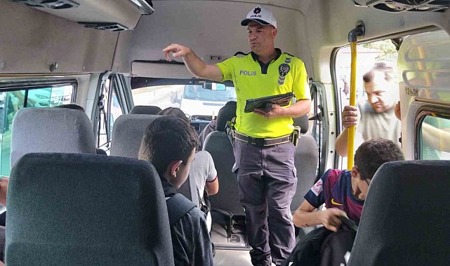 Bafra'da okul servis araçlarına sıkı denetim