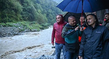 Bakan Uraloğlu, Çamlıhemşin Hala Tüneli'nde incelemelerde bulundu