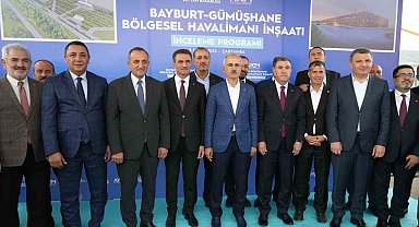 Bakan Uraloğlu, yapımı devam eden Gümüşhane - Bayburt Havalimanında incelemede bulundu