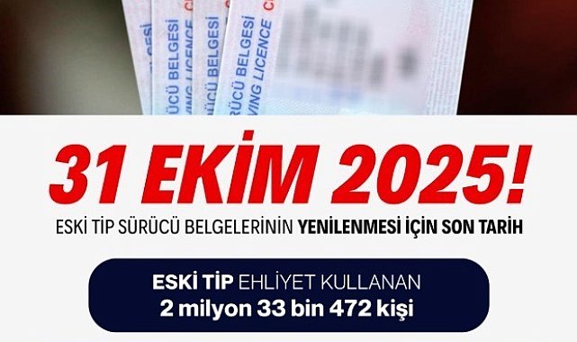 Bakan Yerlikaya: "Süre uzatılmayacak, eski tip sürücü belgelerinin yenilenmesi için son tarih 31 Ekim"