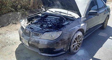 Bandırma-Gönen yolunda seyir halindeki otomobilde yangın