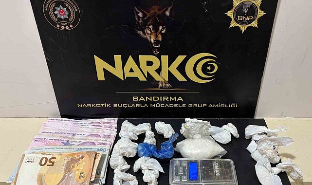 Bandırma'da düzenlenen narkotik operasyonunda zehir tacirlerine darbe