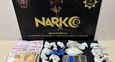 Bandırma'da düzenlenen narkotik operasyonunda zehir tacirlerine darbe
