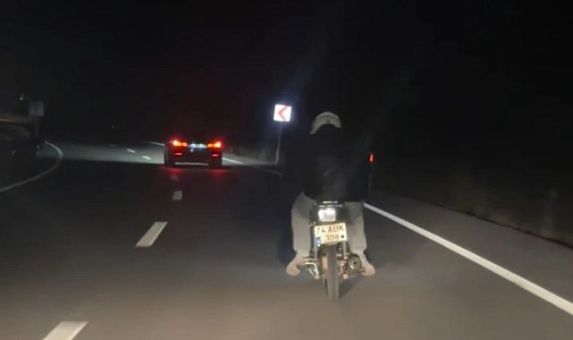 Bartın'da tehlikeli yolculuk