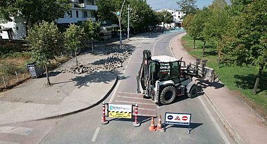 Başiskele sahilinde üstyapı çalışmaları başladı