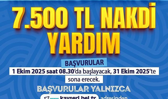 Başkan Büyükkılıç'tan eğitime destek: 7 bin 500 TL nakdi yardım