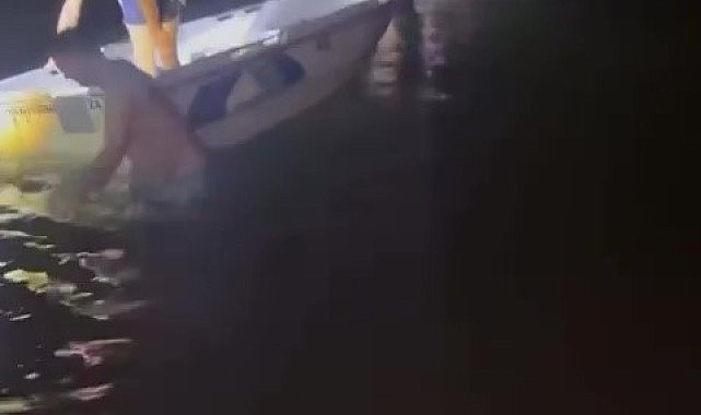 Batan balıkçı teknesindeki 3 kişiyi trafik polisi kurtardı