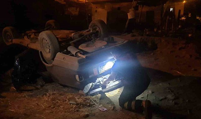 Batman'da otomobil şarampole yuvarlandı: 1 yaralı