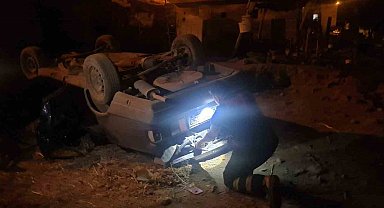 Batman'da otomobil şarampole yuvarlandı: 1 yaralı