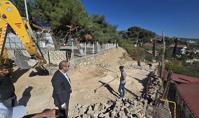 Bayırköy'de yol konforu için parke çalışmaları