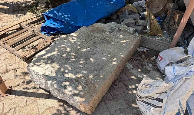 Beyşehir'de 1 tonluk Bizans taşı bulundu